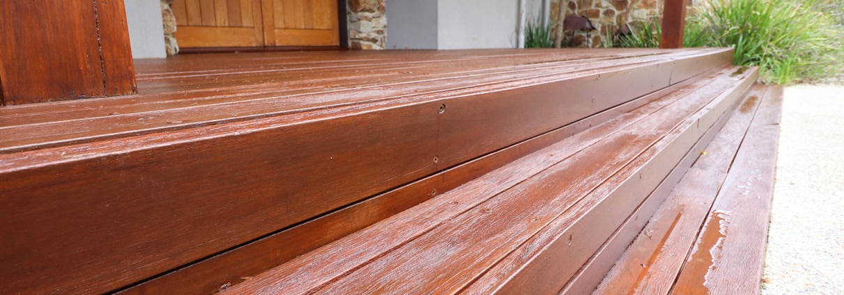 Freshly sealed timber deck by Shore Finish on the Bellarine Peninsula